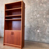 1970's Danish Teak Book Shelf w/ Doors #1