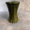 Early Bauer Green Glaze Carnation Vase Hand Thrown