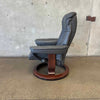 Grey Leather Ekornes Recliner