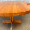 Vintage Round Dining Table w/ Butcher Block Top