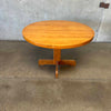 Vintage Round Dining Table w/ Butcher Block Top