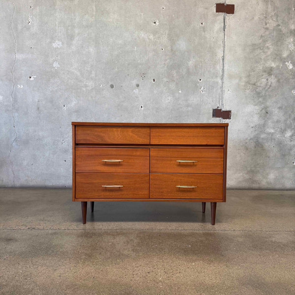 Mid Century Six Drawer Dresser