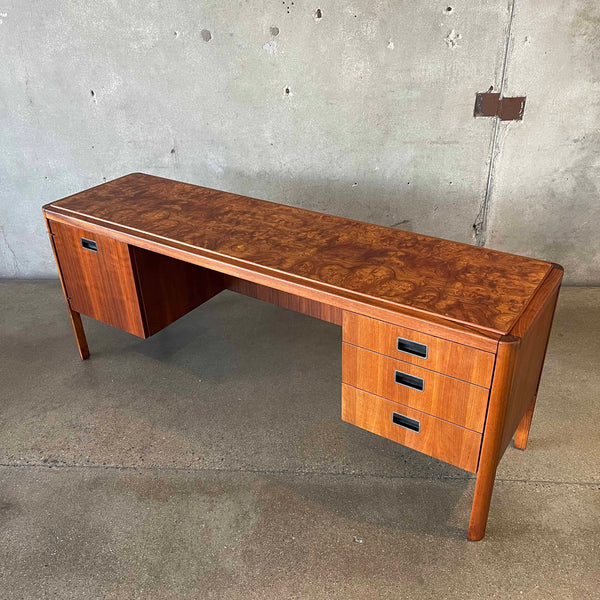 Mid Century Modern Walnut / Burl Desk by Glenn of California