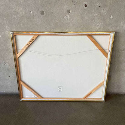 Mid Century Modern Framed Cityscape Painting by LEE REYNOLDS for Vanguard