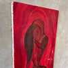 Mid Century Modern Abstract Painting Signed Oil on Canvas