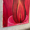 Mid Century Modern Abstract Painting Signed Oil on Canvas