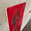 Mid Century Modern Abstract Painting Signed Oil on Canvas
