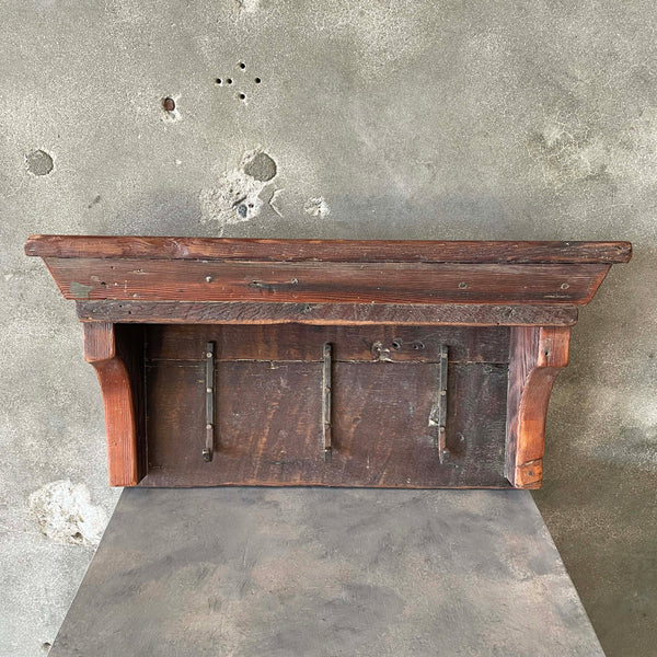 Primitive Solid Oak Coat Rack