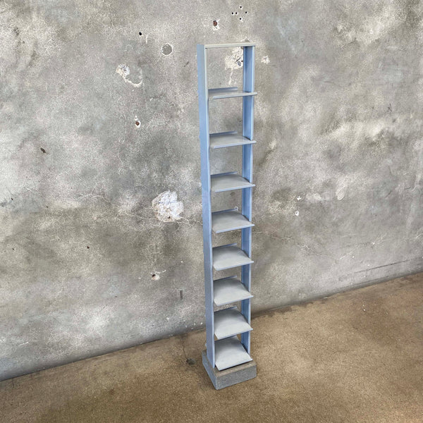 Vintage Cement & Metal Ikea CD Rack Stand