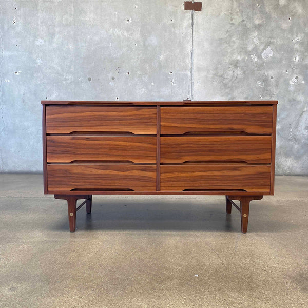 Mid Century Walnut Dresser by Stanley