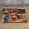Vintage Handwoven Peruvian Folk Art Wool Tapestry