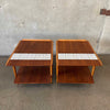 Mid Century Modern Walnut Side Tables by Lane Cosmopolitan Line