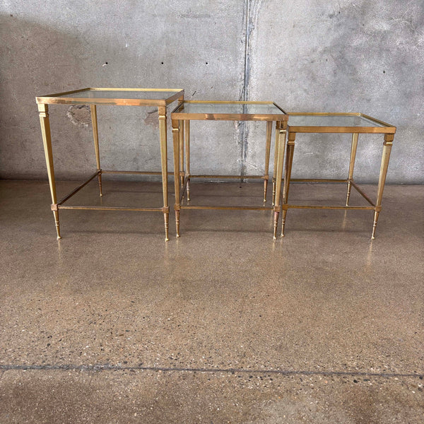Post Modern 1970's Set of 3 Nesting Tables