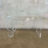 Vintage Modern Lucite Side Table w/ Integrated Magazine Rack