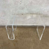 Vintage Modern Lucite Side Table w/ Integrated Magazine Rack