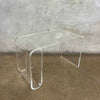 Vintage Modern Lucite Side Table w/ Integrated Magazine Rack