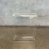 Vintage Modern Lucite Side Table w/ Integrated Magazine Rack