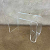 Vintage Modern Lucite Side Table w/ Integrated Magazine Rack