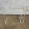 Vintage Modern Lucite Side Table w/ Integrated Magazine Rack