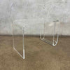 Vintage Modern Lucite Side Table w/ Integrated Magazine Rack