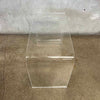 Vintage Modern Lucite Side Table w/ Integrated Magazine Rack