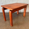 Solid Danish Teak Butcher Block End Table