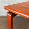 Solid Danish Teak Butcher Block End Table