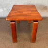 Solid Danish Teak Butcher Block End Table