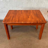 Solid Danish Teak Butcher Block End Table