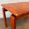 Solid Danish Teak Butcher Block End Table