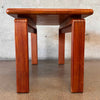 Solid Danish Teak Butcher Block End Table