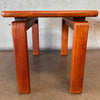 Solid Danish Teak Butcher Block End Table