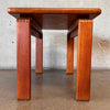 Solid Danish Teak Butcher Block End Table