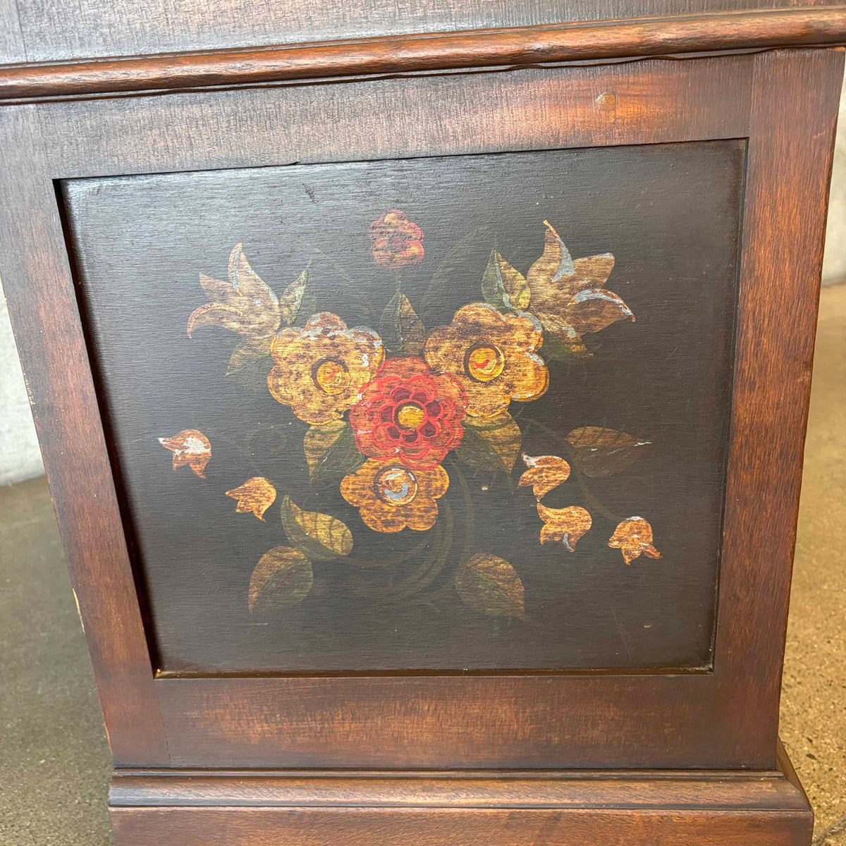 Rare & Early 1928 Monterey Furniture Old Wood Floral Dresser