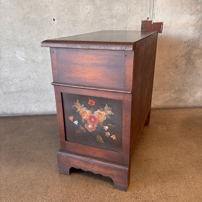 Rare & Early 1928 Monterey Furniture Old Wood Floral Dresser