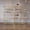 Pair of D.I.A. Brass and Glass Etagere Circa 1970's