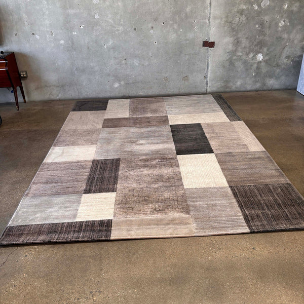 Modern Gray Geometric Rug