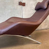 Rolf Benz Canoa Leather Mocha Lounge Chair C. 2001