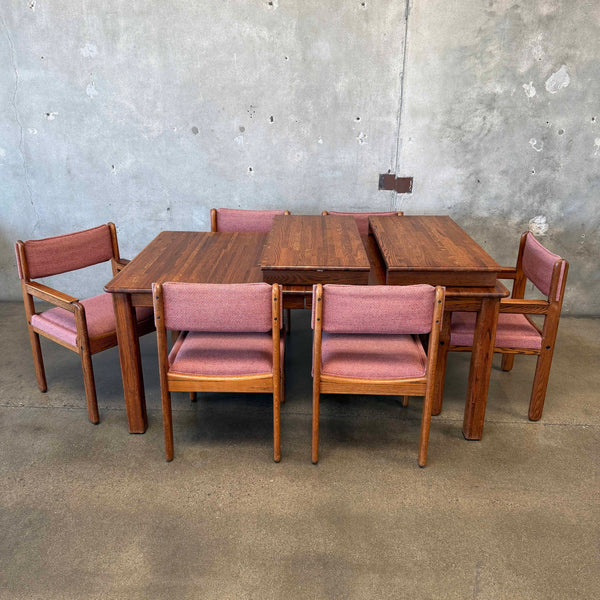 Terra Oak Dining Table & 6 Chairs by Charles Gibilterra