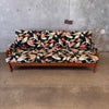 Vintage Oak Sofa Frame W/ Hawaiian Bar Cloth