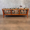 Vintage Oak Sofa Frame W/ Hawaiian Bar Cloth