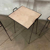 Mid Century Modern Wrought Iron Terrazzo Tile Stackable Table Set