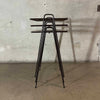 Mid Century Modern Wrought Iron Terrazzo Tile Stackable Table Set