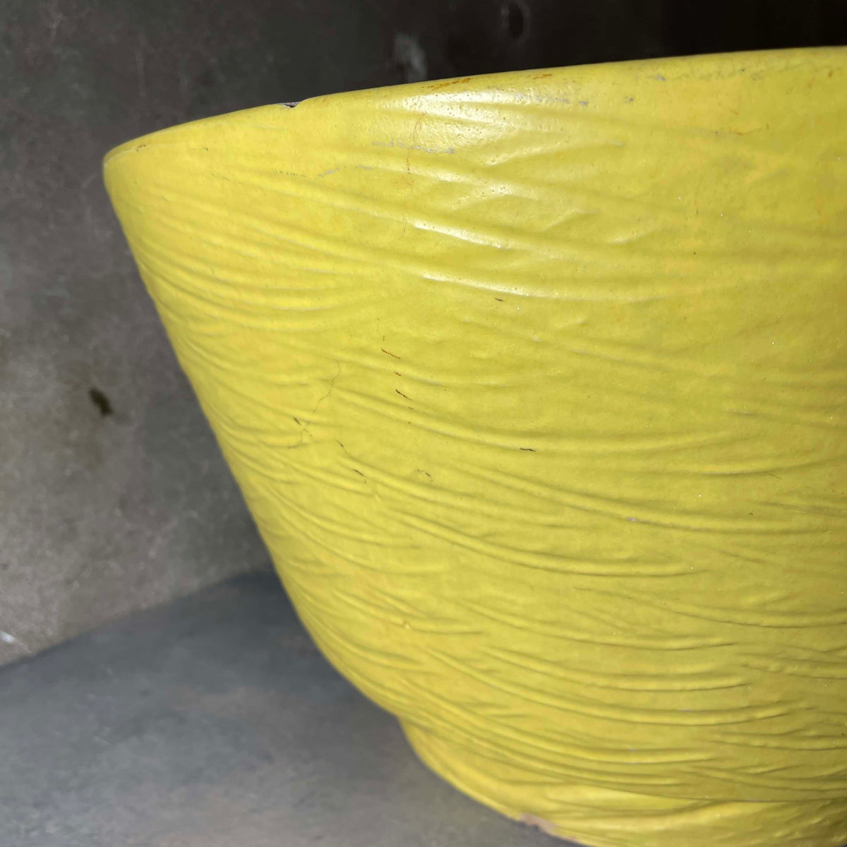 Mid Century Modern Yellow Gainey Ceramics Pot / Planter