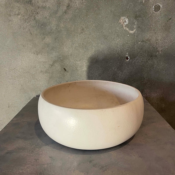 Mid Century Modern White Ceramic Planter