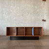 Modern Walnut Record Storage Credenza