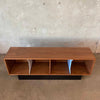 Modern Walnut Record Storage Credenza