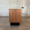 Modern Walnut Record Storage Credenza