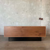 Modern Walnut Record Storage Credenza