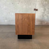 Modern Walnut Record Storage Credenza